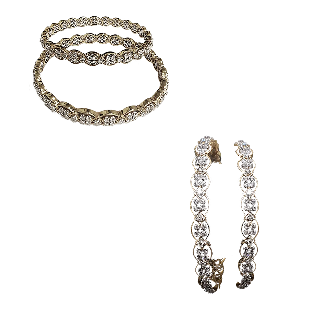 Diamond Bangles (Diamond 7.12CT, Gold 57.170 14 KT (BD-214)