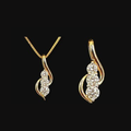 PD-467 Labgrown Pendant Set, Gold - 7.441 Grams, Labgrown Diamond - 0.90 CT