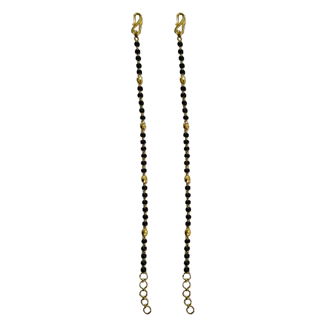 1pair Baby Nazaria With Black Beads 5.080 grams, 91.6 Purity (CG-757)