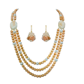 Mala - 3 Grams 18CT, 17000 Stones, Earring - 1.900 Grams 18CT