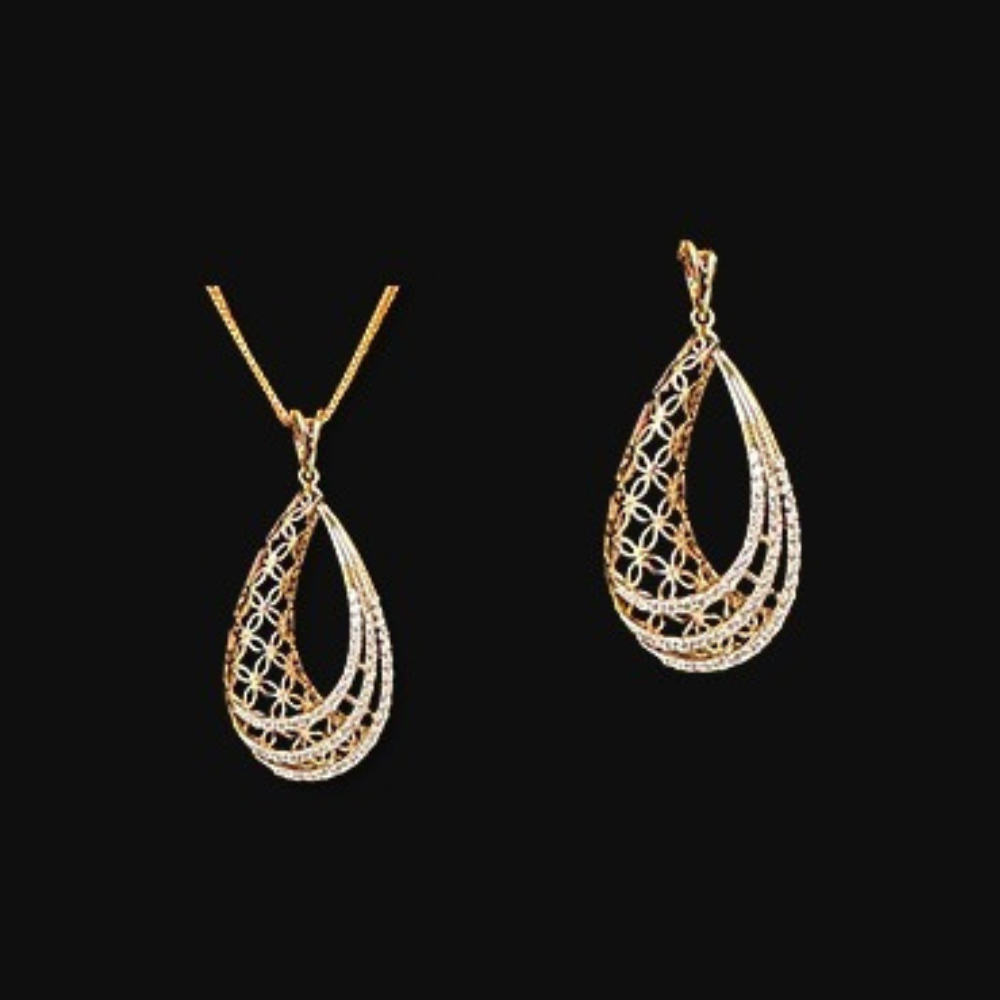 PD-470 Labgrown Pendant Set, Gold - 10.992 Grams, Labgrown Diamond - 0.56 CT