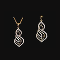 PD-471 Labgrown Pendant Set, Gold - 9.440 Grams, Labgrown Diamond - 0.94 CT
