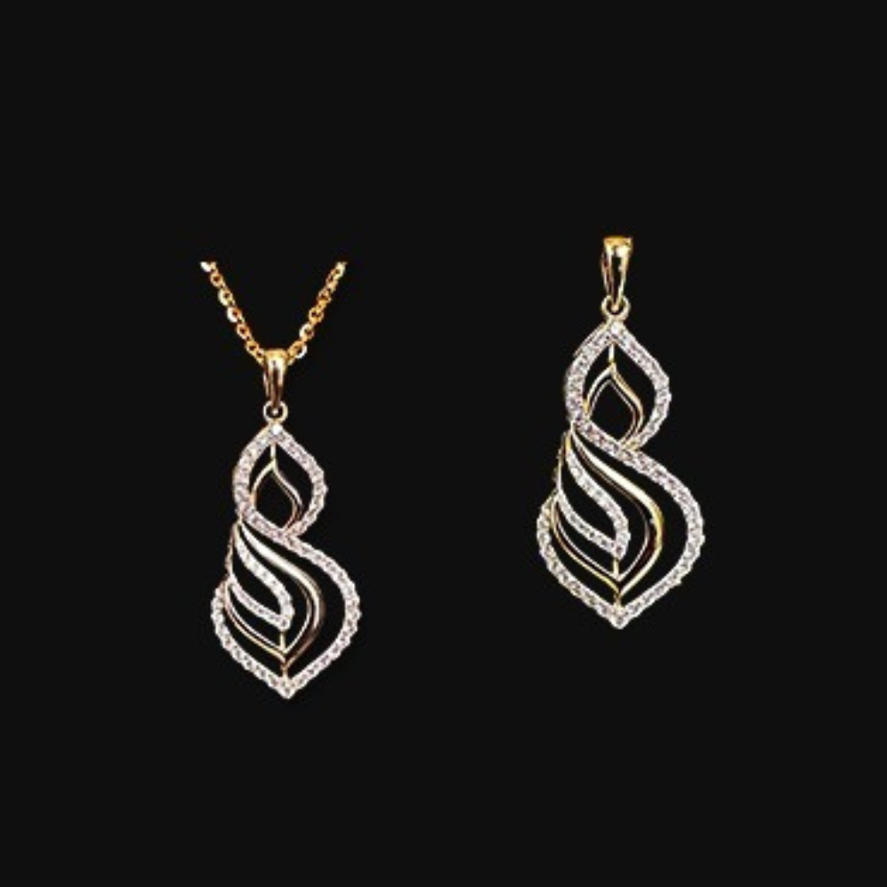 PD-471 Labgrown Pendant Set, Gold - 9.440 Grams, Labgrown Diamond - 0.94 CT