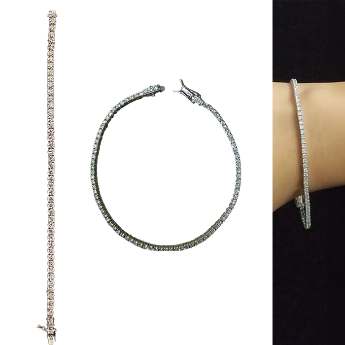 (BR-16) Diamond Ladies Bracelets Gold,18KT 12.590 Grams, CVD (Labgrown) Diamond -7.58 CT