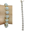 (BRD-10) Ladies Tennis Bracelets in Diamond- 16 , Pcs=8.04 CT CVD, Other Diamond-2.11 CT, Total Dia-10.15ct, Gold-21.980, 18 CT (Hallmarked)