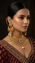 Necklace: 75 gms & Earings: 46 gms(22ct), Total: 121 gms