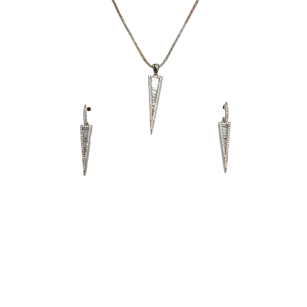 (SS-27) 10(Pendant)+3(Chain)GM, Chain Pendant set in Sterling Silver 92.5% Purity Rs 4200