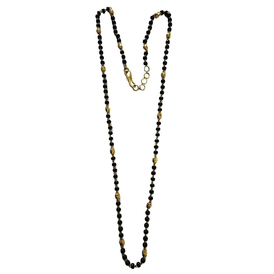 Chain with Black Beads, 6.335 grams,91.6 Purity (CG-740)