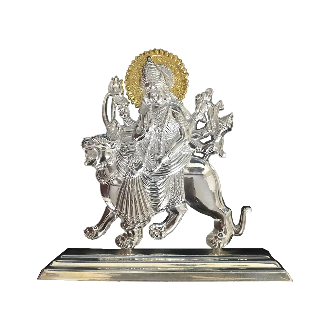 (Code- 1) Goddess Sherawali Mata Idol in Silver ,104 Grams