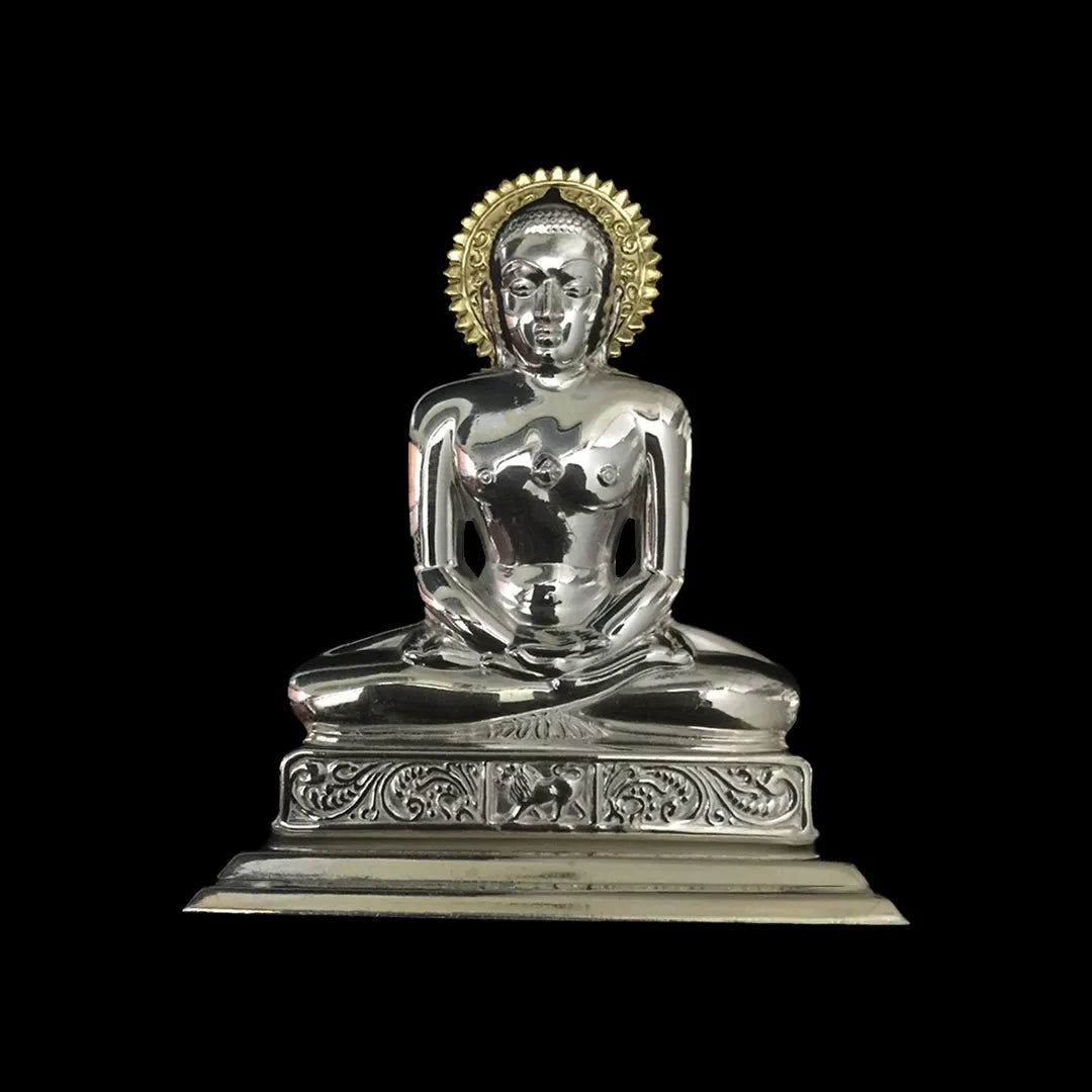 (Code- 5) Mahaveer Swami God Idol in Silver ,61 Grams