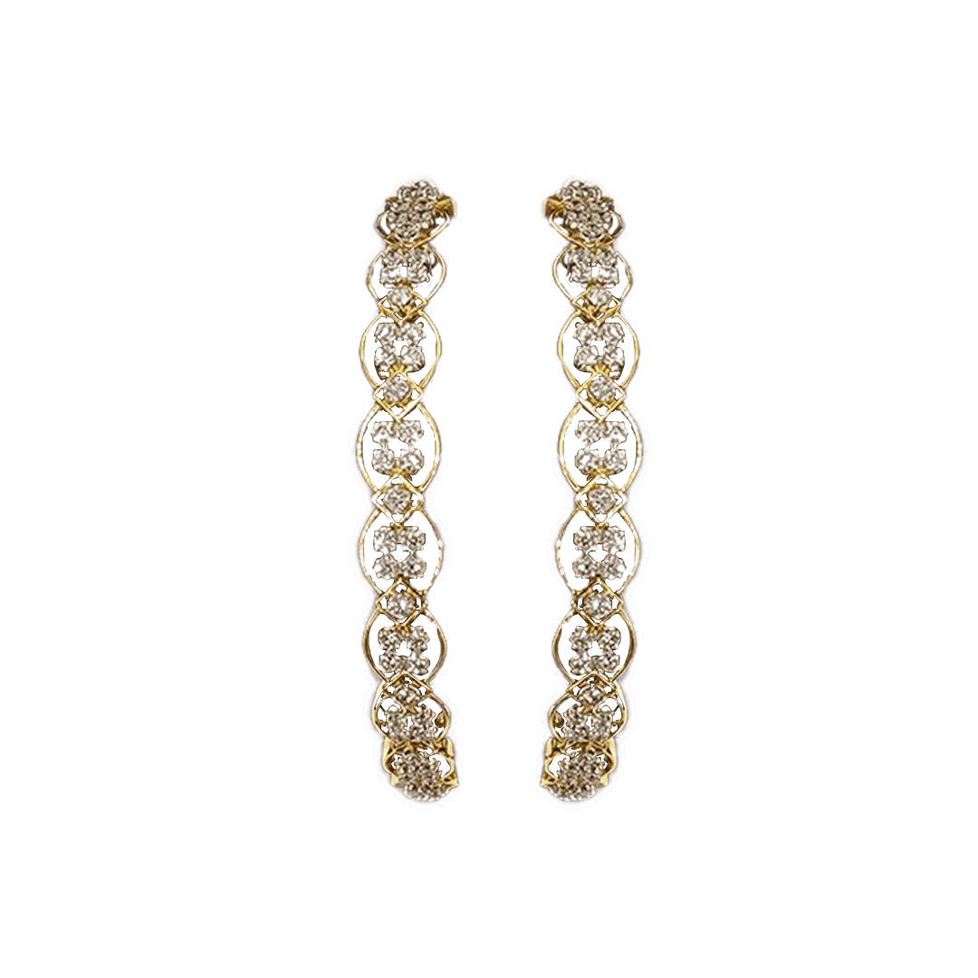 (BD-214) 1 pair diamond bangles Diamond 7.12CT Gold 57.170 14 kt (Hallmarked)