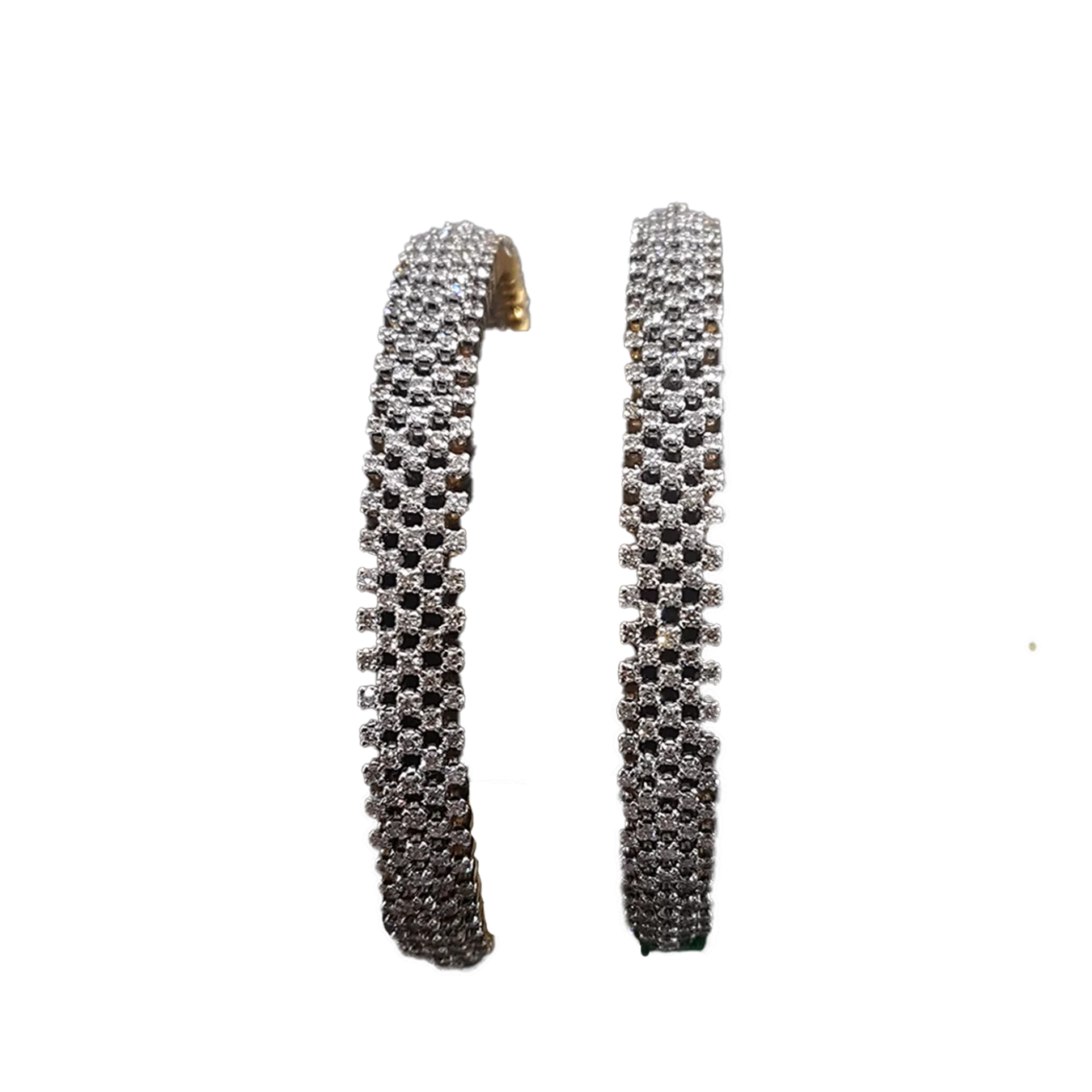 (BD-210) Diamond Bangles (Gold - 63.235 grams 14CT, Diamond -11.47 ) (Hallmarked)