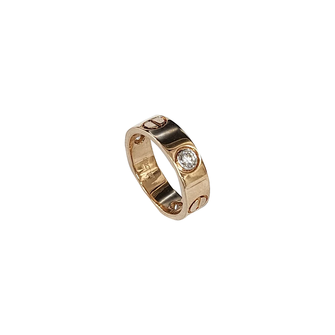 (RDL-708) Diamond Ring in Gold-6.733, 18 Kt, Dia- 0.32 (Hallmarked)