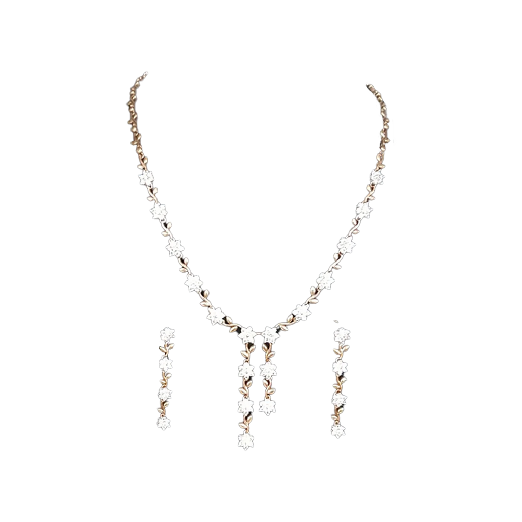 Diamond Necklace in 18/14 CT Hallmarked Gold