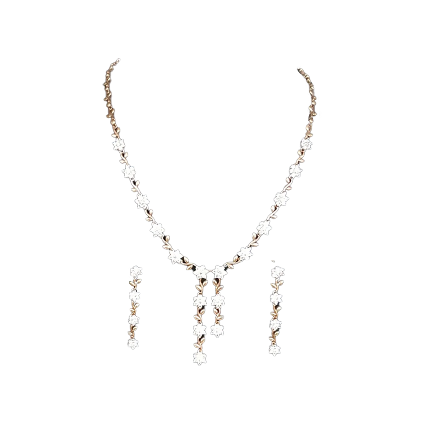 Diamond Necklace in 18/14 CT Hallmarked Gold