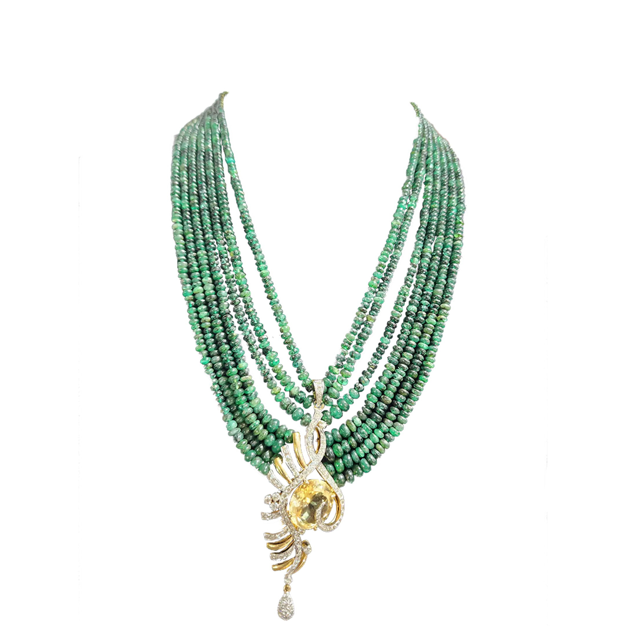 Diamond necklace in 14/18 CT gold ( HALLMARKED )