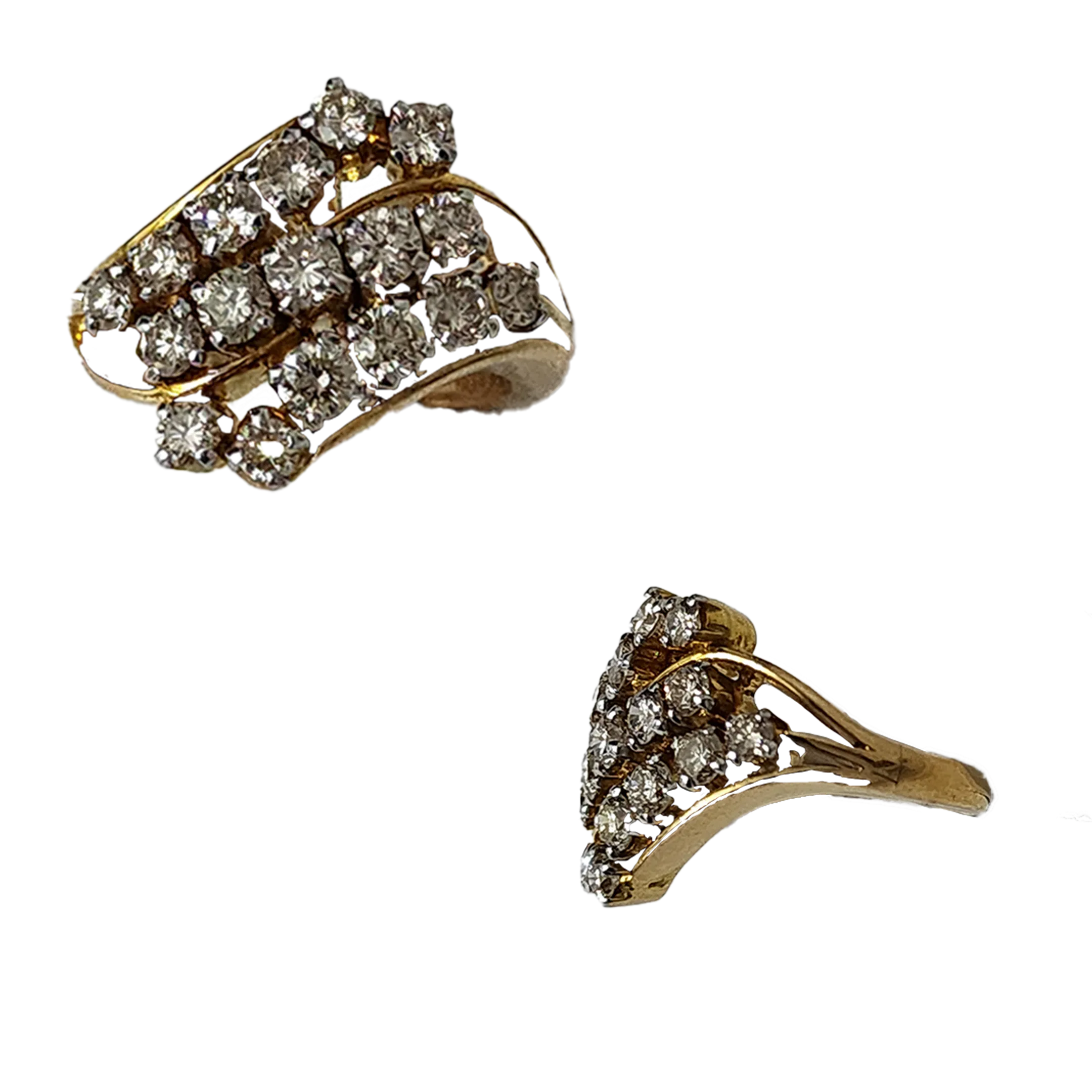 (RDL-170) Ladies Diamond Rings in 14/18CT Hallmarked Gold (diamond 1.87CT Gold 14Kt 8.725 grams)