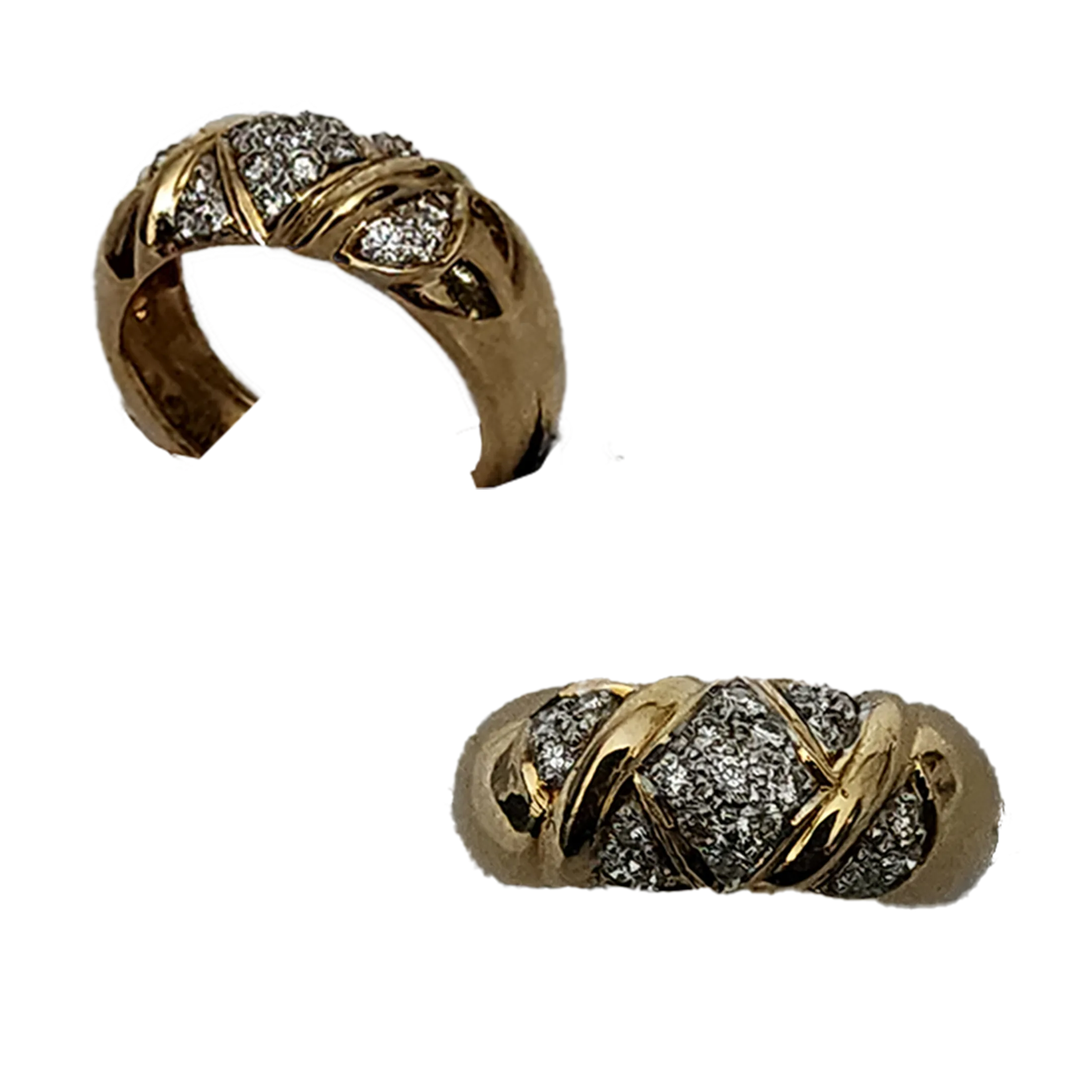 (RDL-24) Ladies Diamond Rings in 14/18CT Hallmarked Gold (Diamond 0.33 CT gold 14Kt 5.8 Grams)