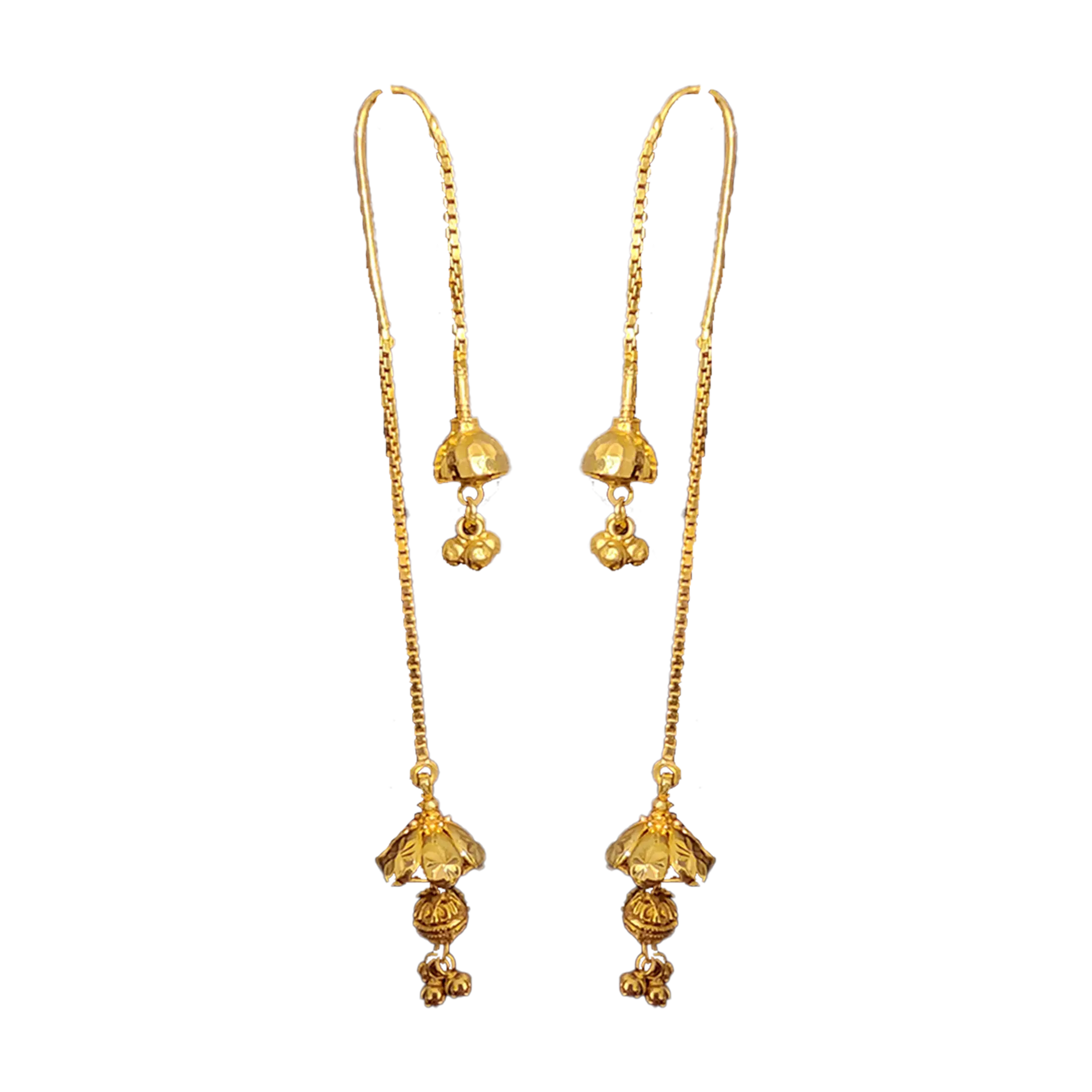 Earring in 22kt gold (Sui Dhagga) 5.669 grams 91.6 Purity, (TG-615) (Hallmarked)