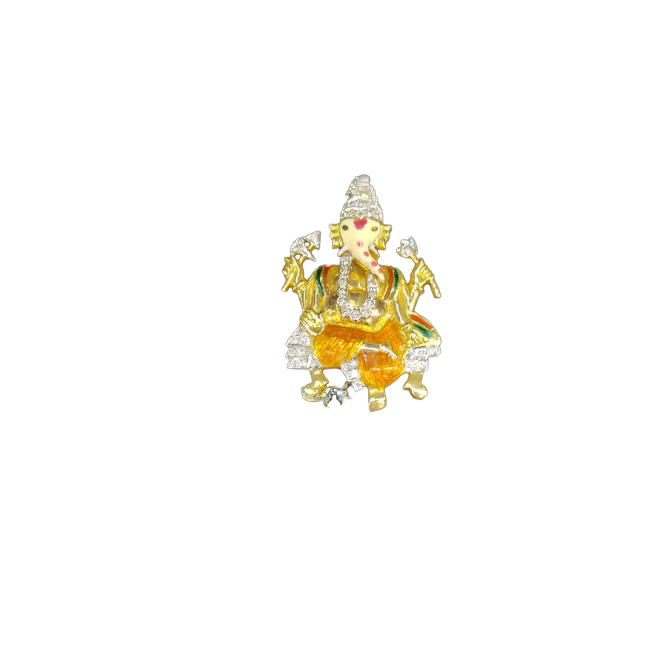 (PD-3) Ganesh ji pendant Diamond-0.32ct, Gold-14kt-11.300