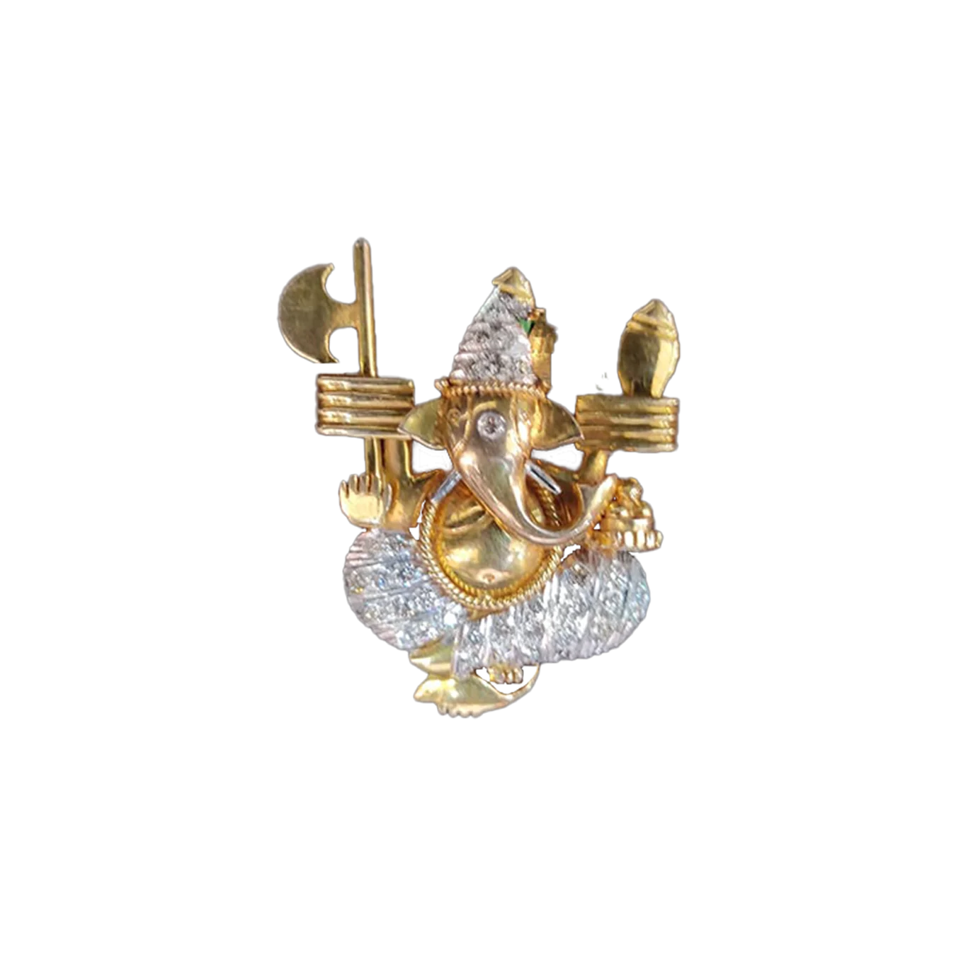 (PD-45) Ganesh ji pendant Dia-0.63Ct, Gold-14 kt-9.915