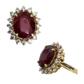 Gold 14KT 6.34 AD ruby 5.38CT (LRG-136)