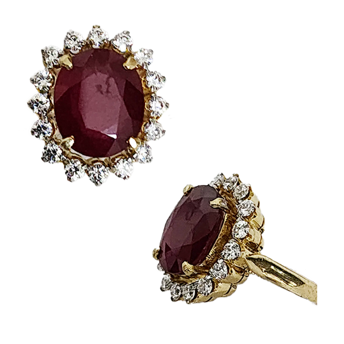LRG 136, Gold 14kt, 6.34 grams AD, Ruby - 5.83 CT Ruby Cost Rs. 6000 (Hallmarked)