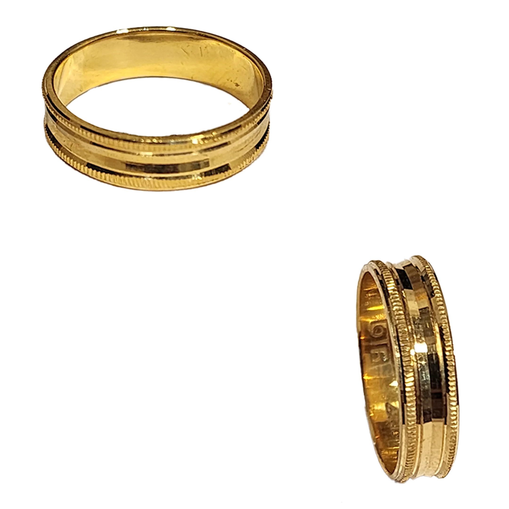 Gold Band in 22ct gold, 3.630 Grms, 91.6 Purity, (GRG-165)