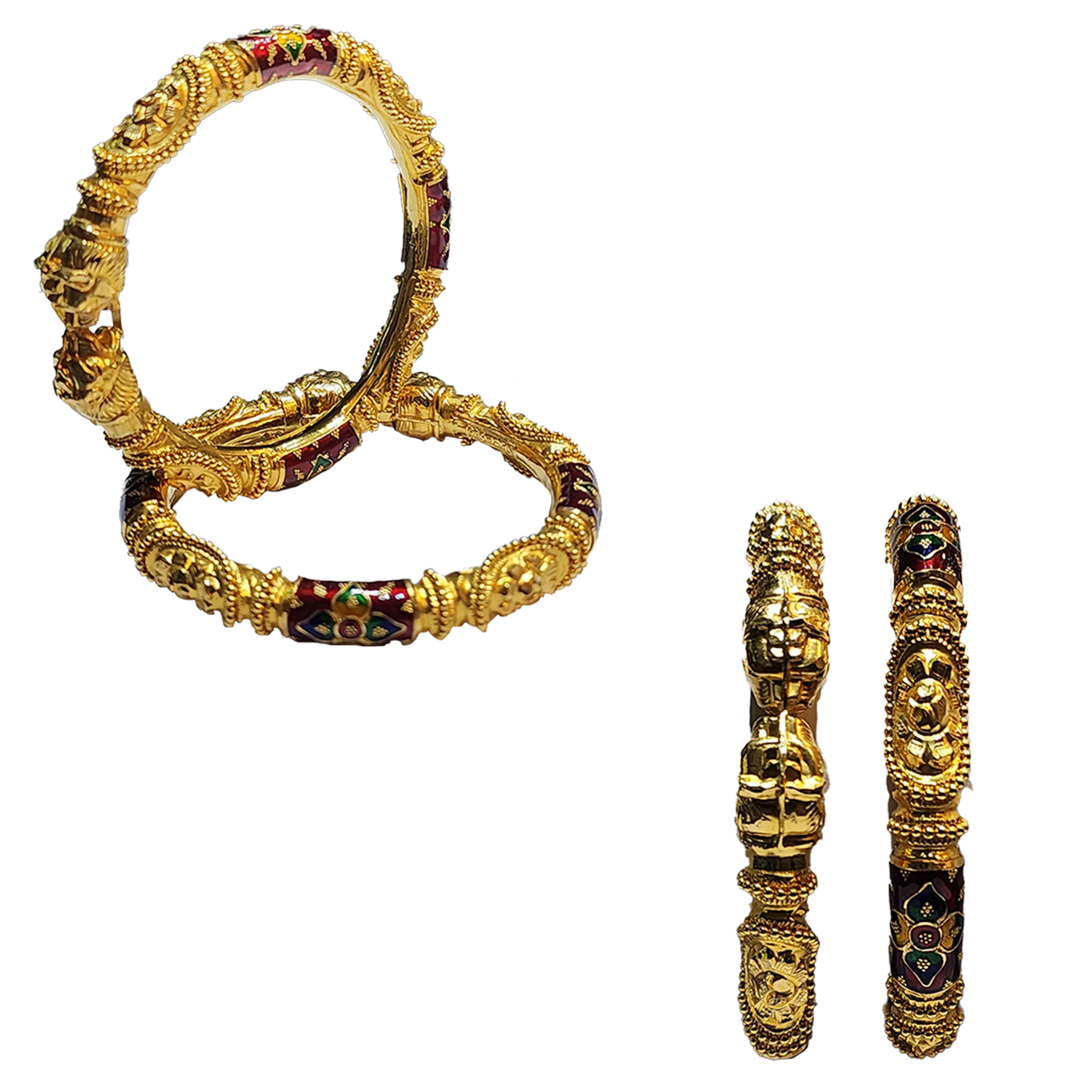 Gold Kara in 22 CT Hallmarked (Gold 38.210 CT 91.6 purity) (KG-119)