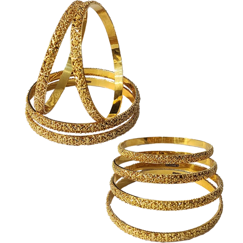 Gold Kara in 22 CT Hallmarked (Gold 48.920 CT 91.6 purity) (KG-137)