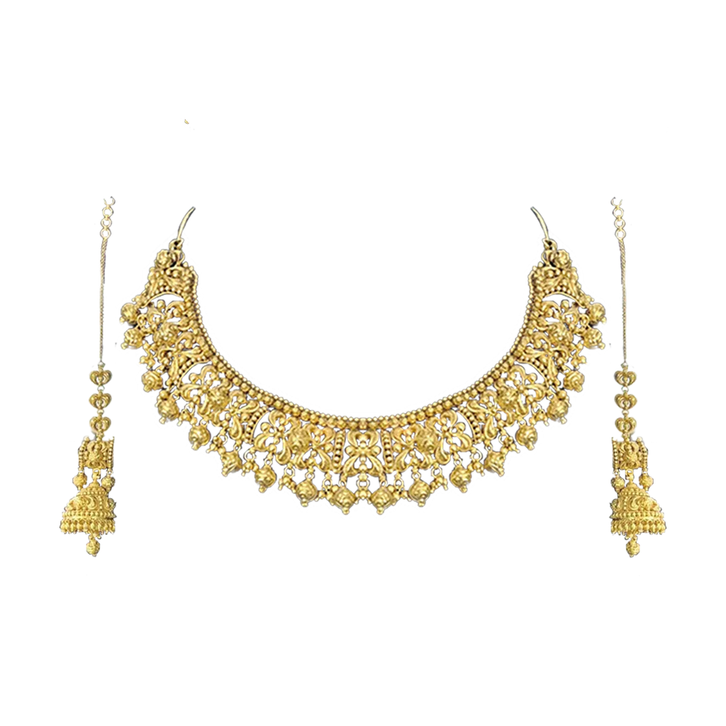 Gold necklace 33.078 Gold earring 25.623 Hallmarked (MSG-291 and TG-751)