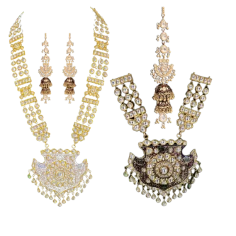 Gross Weight of haar - 188.40 Grams, Gross weight of jhumki-  81.70 Grams, Net Weight of haar -118 Gram 24 KT, Net Weight of jhumki - 76 Grams 24 KT