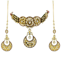 Kundan Polki Set (Gross weight of set with earrings - 143 GM , Net Weight of set with Earrings - 103 GM)