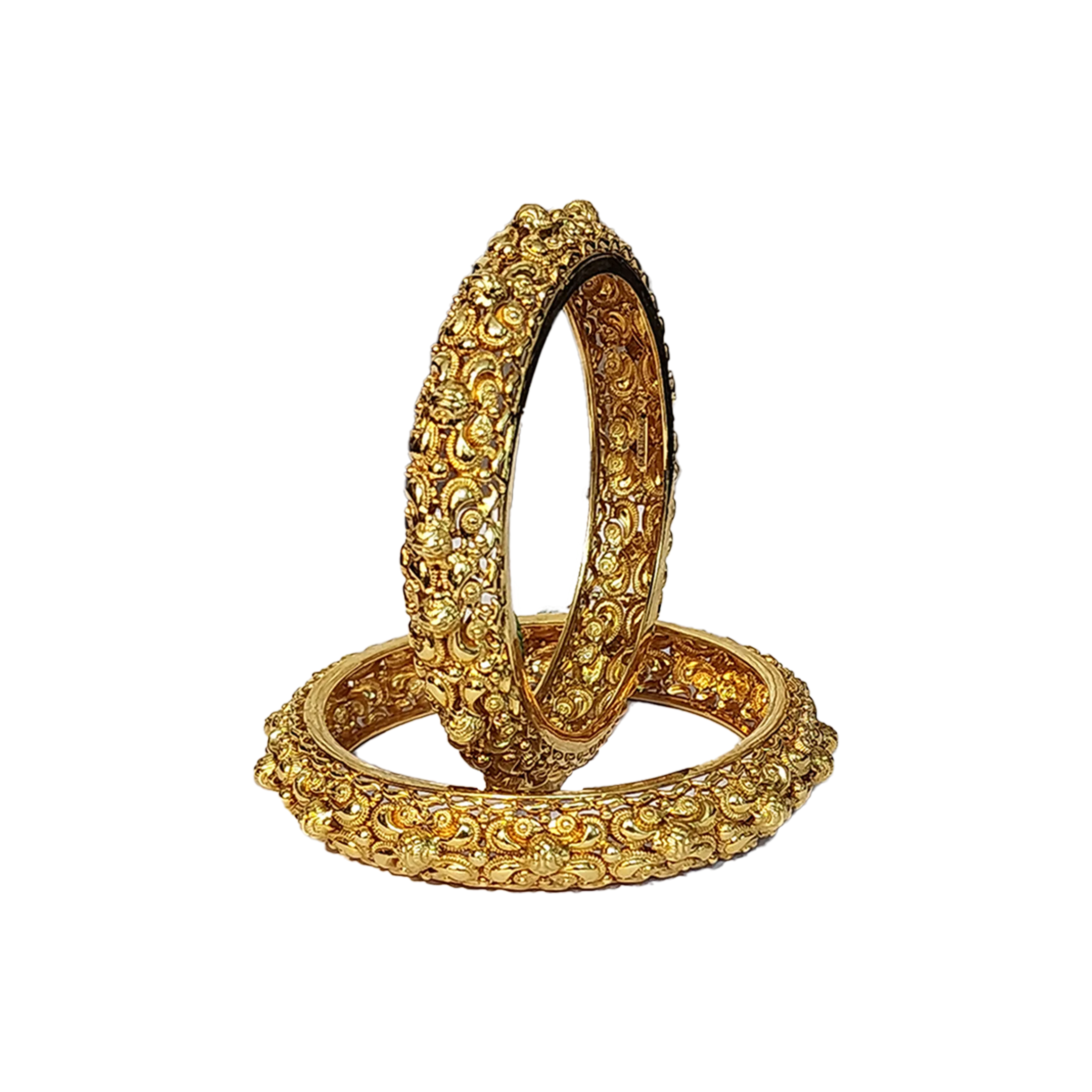 (KG-136) Gold bangles in 22 CT ,60.450 Grams (Hallmarked)