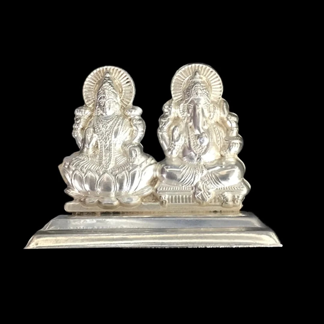 (LG-12) Laxmi and Ganesh Idols in Silver, 21 Grams