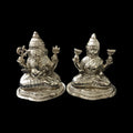(LG-35) Laxmi and Ganesh Idols in Silver, 124 Grams Pair