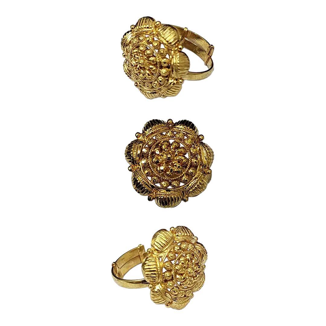 (LRG-325) Gold Ladies Ring , 3.673 Grams 22CT