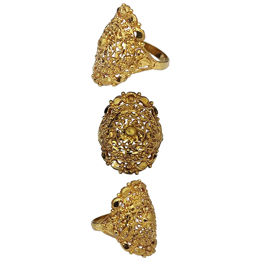 (LRG-326) Gold Ladies Ring , 3.977 Grams 22CT