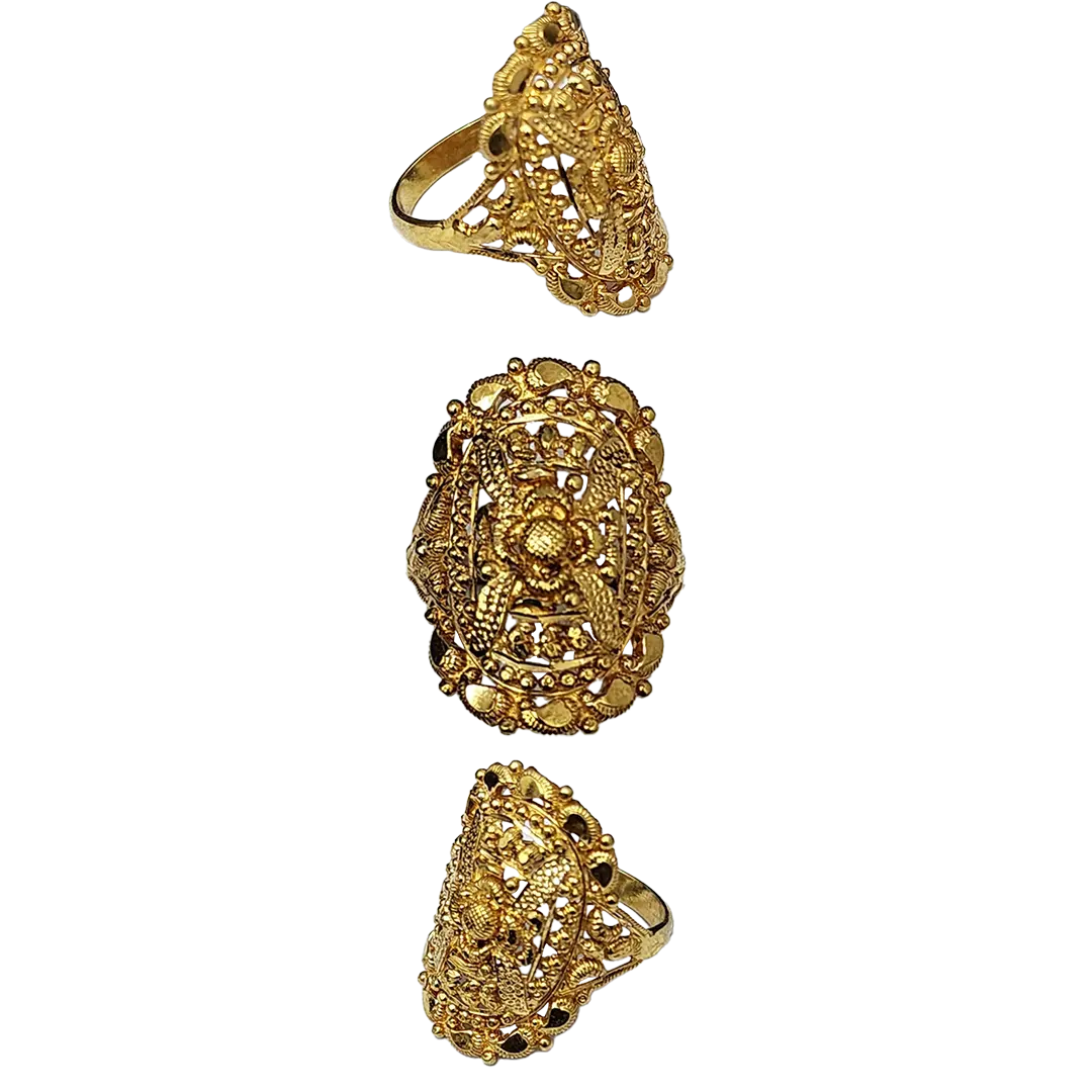 (LRG-328) Gold Ladies Ring , 4.127 Grams 22 CT