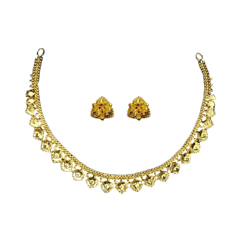 Gold Necklace Set (MSG-299, 8.035 Grams, TG-749, 2.626 Grams)