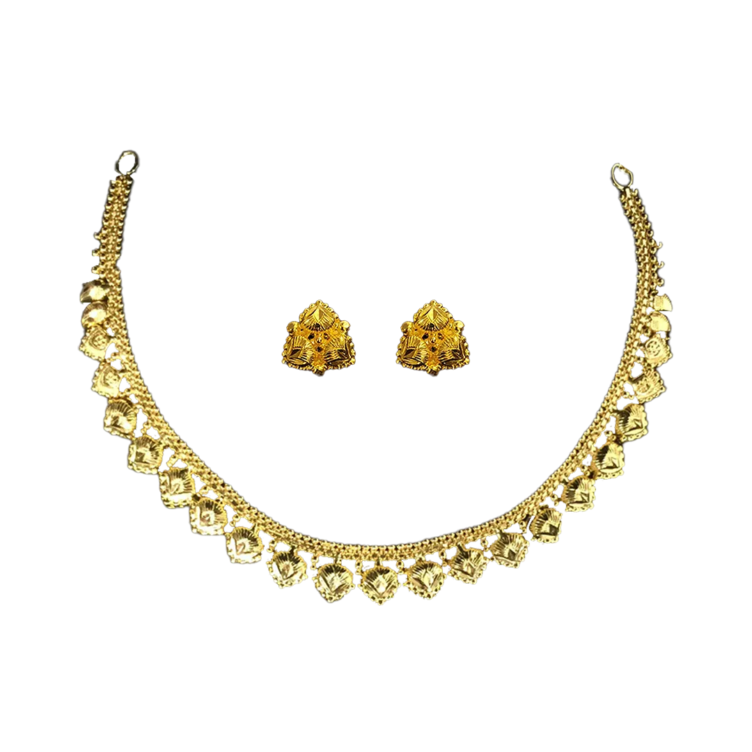 Gold Necklace Set (MSG-299, 8.035 Grams, TG-749, 2.626 Grams)