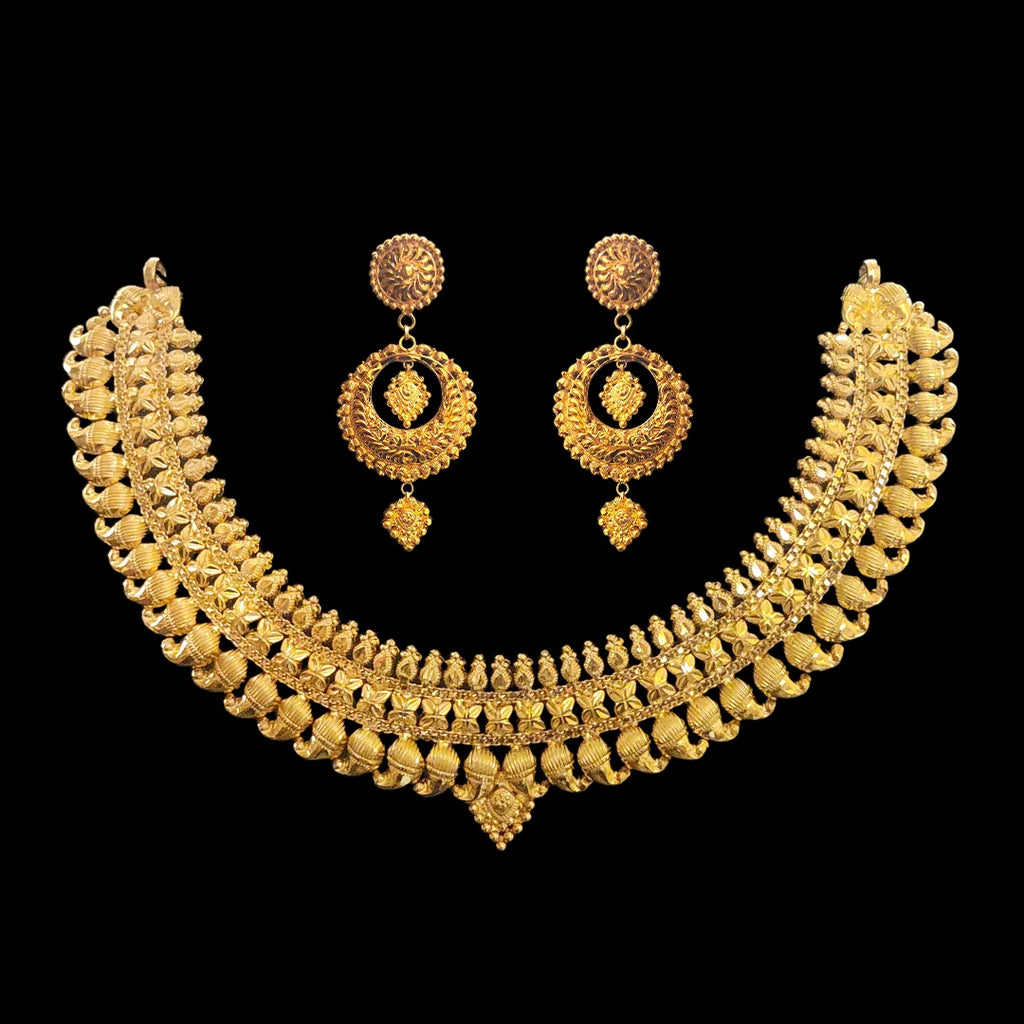 (MSG-307) Gold Set , Gold 18.934, 22 KT) Gold Earring MSG 307-A (Gold 12.000 22KT)