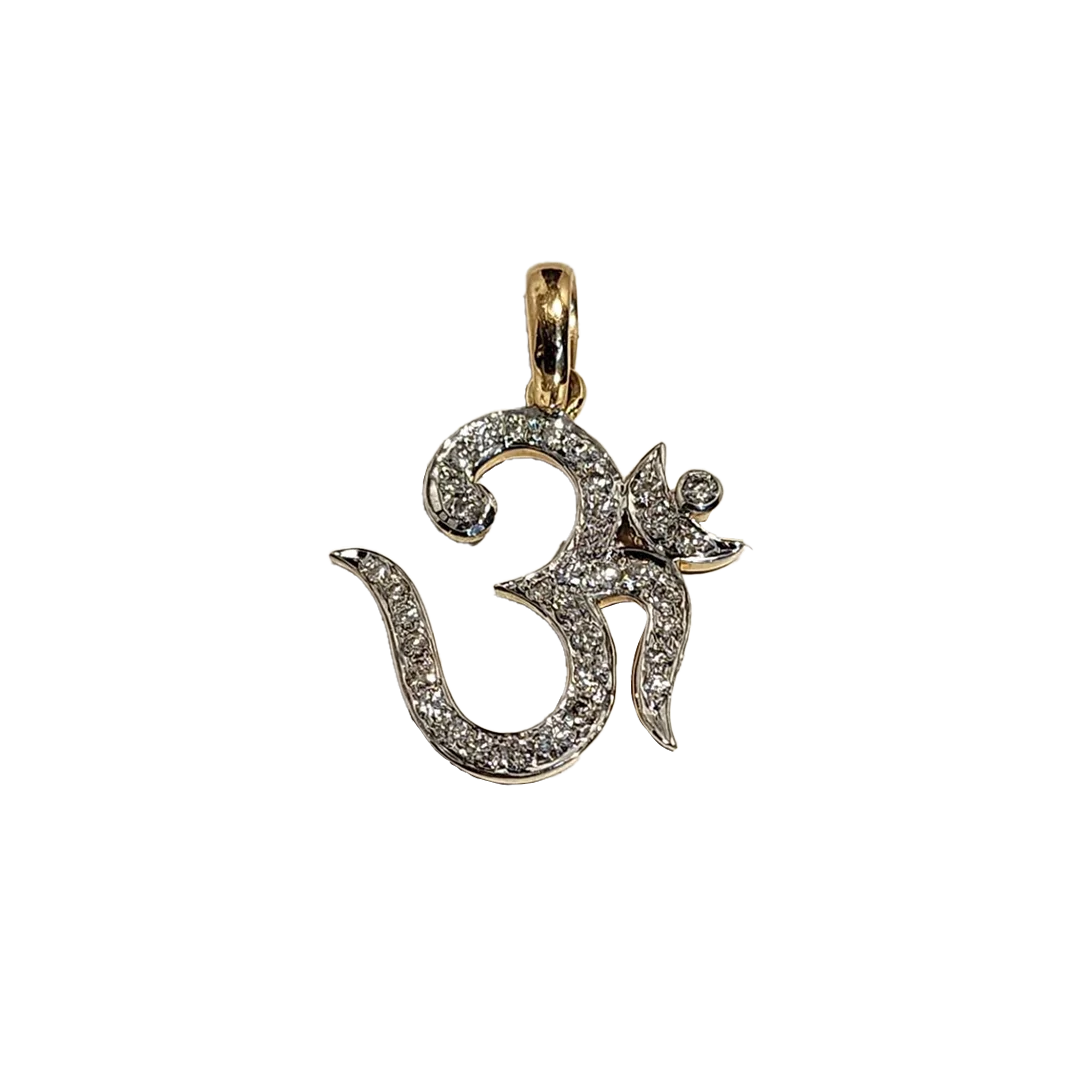 (PD-130) Om pendant Diamond -0.72CT, Gold-14kt -3.240