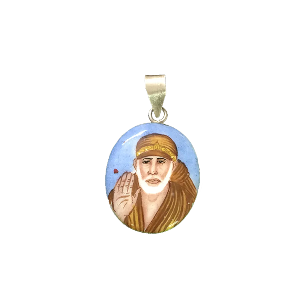 Divine Sai Baba ji Pendant in Silver ( P-2, 6 Gram Sai Baba ji)