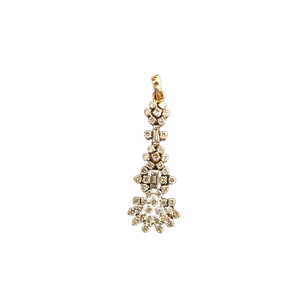 (PD-19) Diamond pendant - 1.97 CT, Gold 6.825 Grams, in 14 Kt Gold