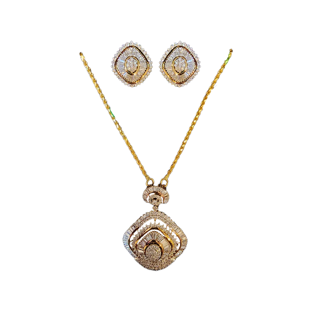 (PD-222) Pendant in diamond (P-4.48ct) (T-1.97CT), Gold (P-12.700 grams, T-8.380 14kt)