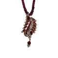 (PD-229) Pendant in Diamond-1.36ct Gold-18 kt-11.017, Cost of rubies - Rs.5000, Ruby String- Rs.4000