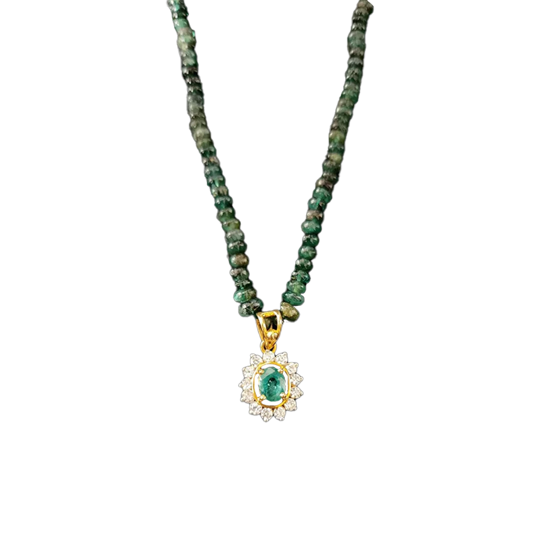 (PG-159) Pendant in gold with AD 3.017 Grams in 14 KT Gold, Cost of Pearl mala RS. 3000