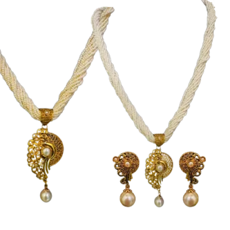 (PG-349) Pendant Set 14.500 Grams 18CT, Pearl String 1000