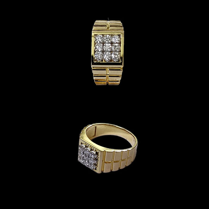 (RDG-1) Diamond Gents Ring, Gold 7.790 (14KT) Diamond 0.51 CT